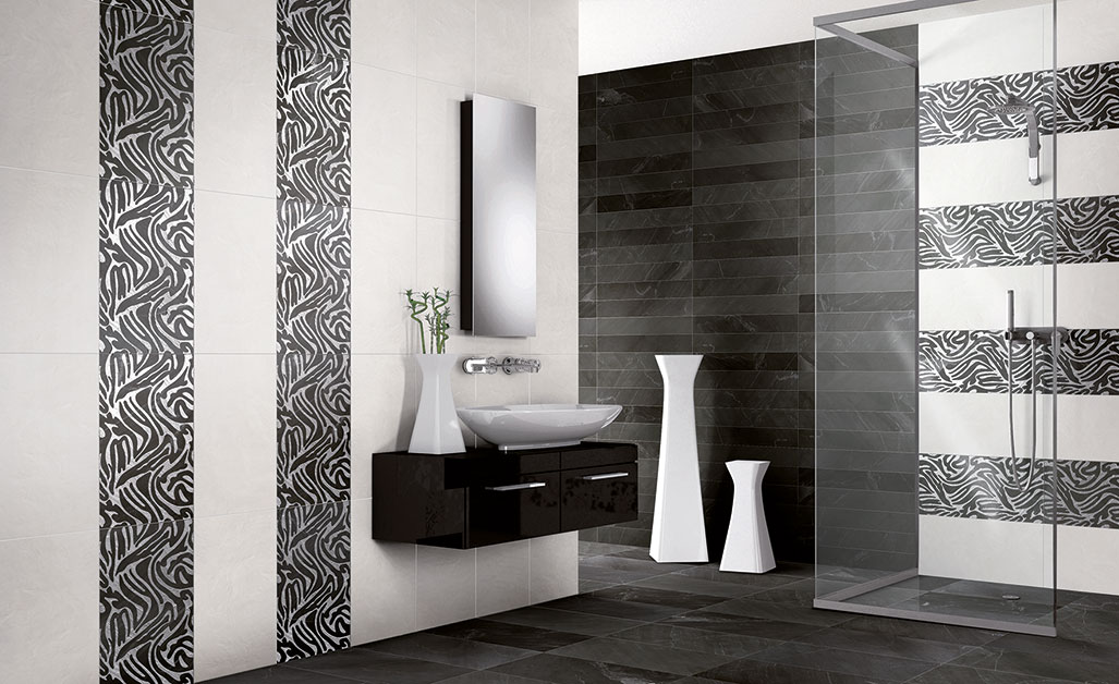 Stylische Fliesen für das Bad.